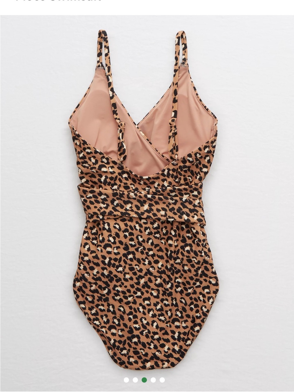 aerie Leopard Print One-Piece Swimsuit L - Picture 2 of 5